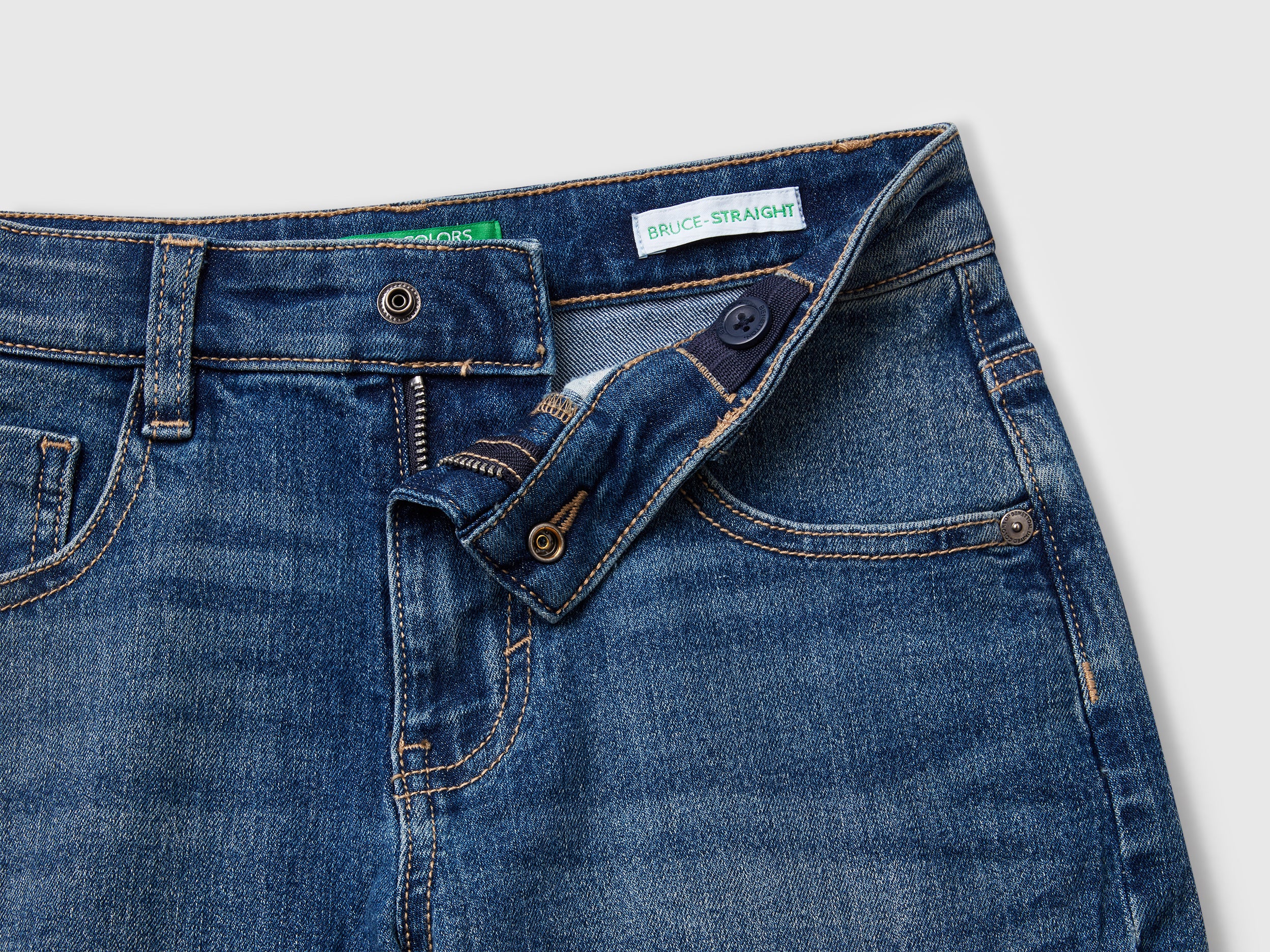 Straight fit denim bermudas - ucb_image_DS1
