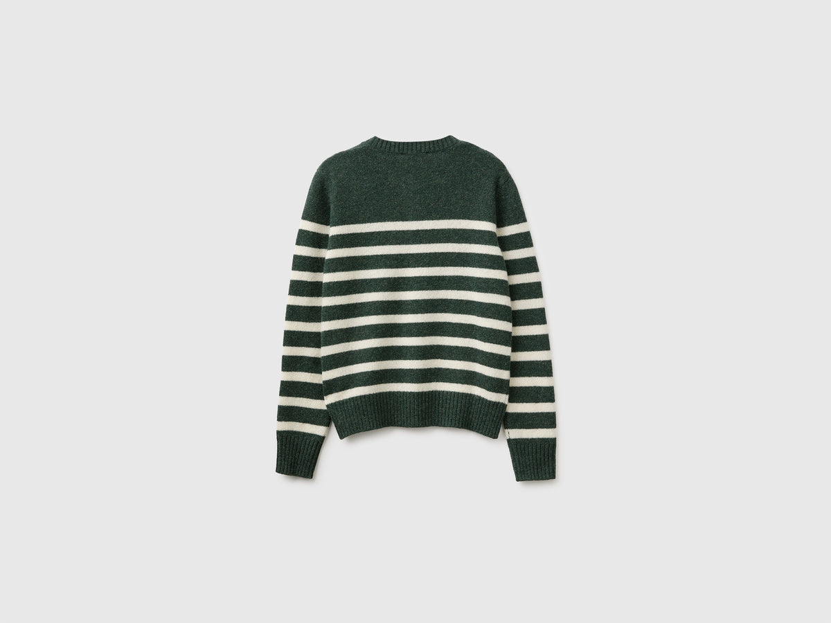Cardigã às riscas 100% lã Shetland - ucb_image_BS