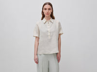 Blusa de manga curta em 100% linho - ucb_image_F