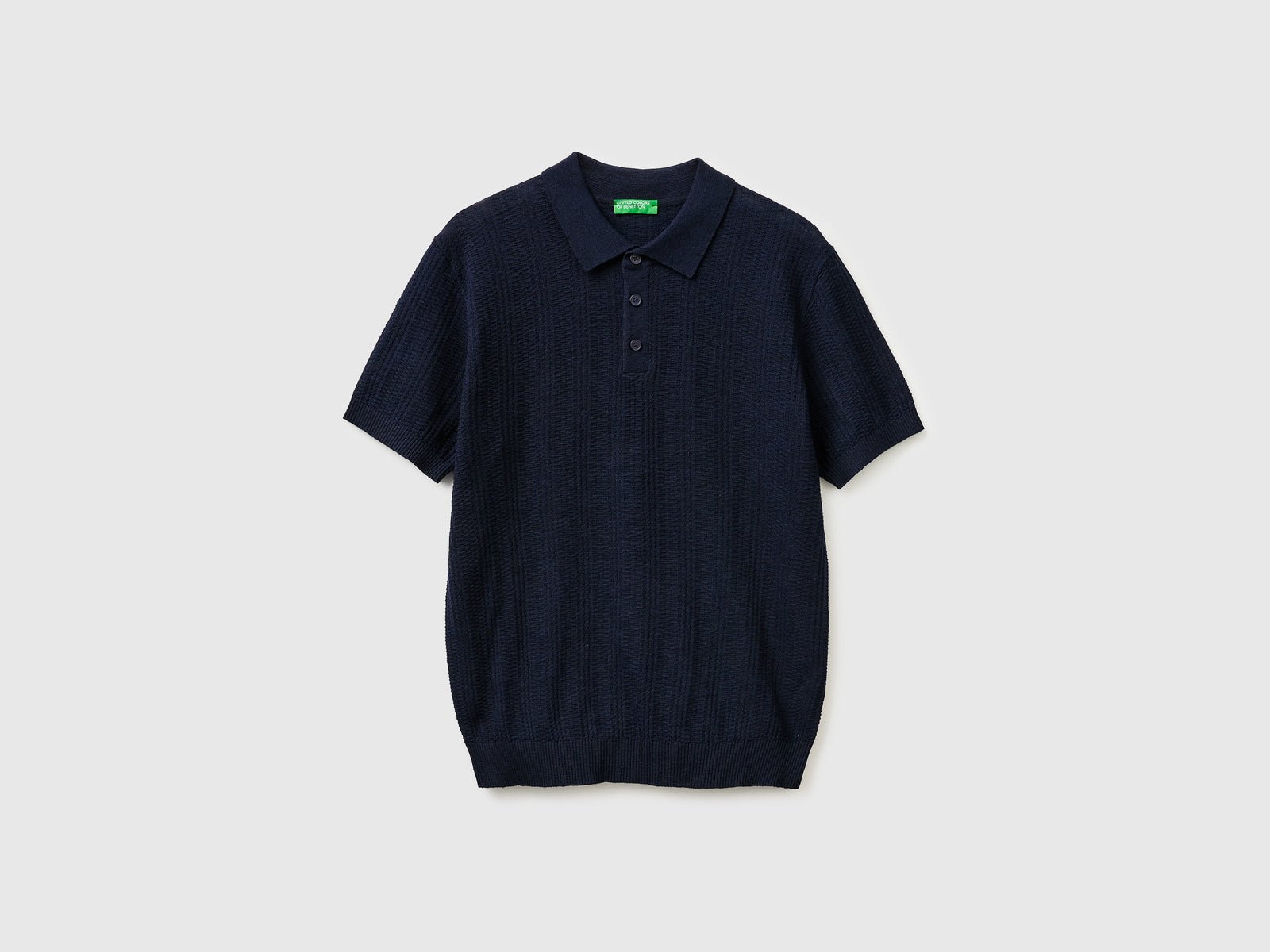 Textured linen blend polo shirt - ucb_image_FS
