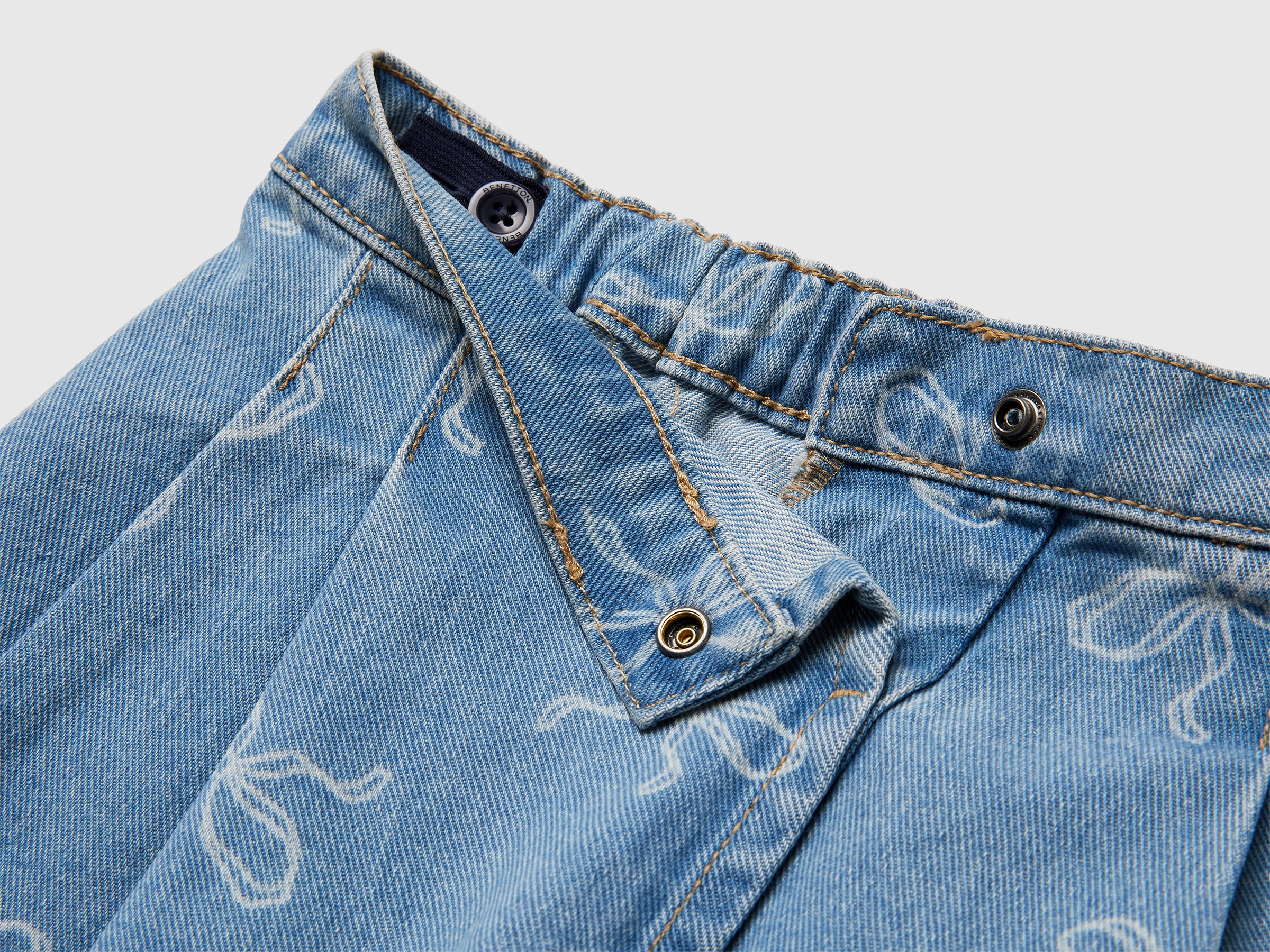 Bow print denim skirt - ucb_image_DS1