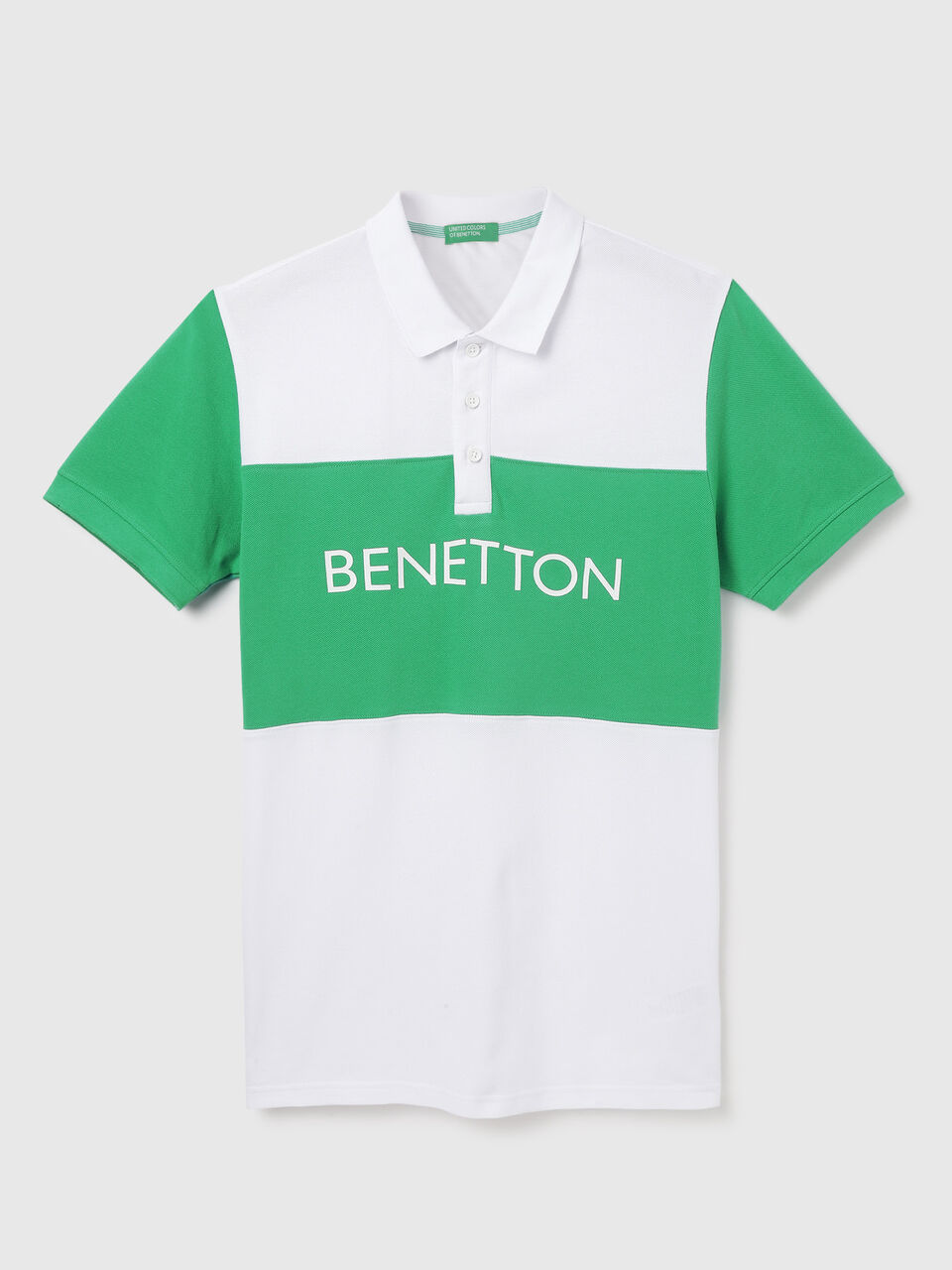 COLOR BLOCK BRANDED PIQUE POLO image number null