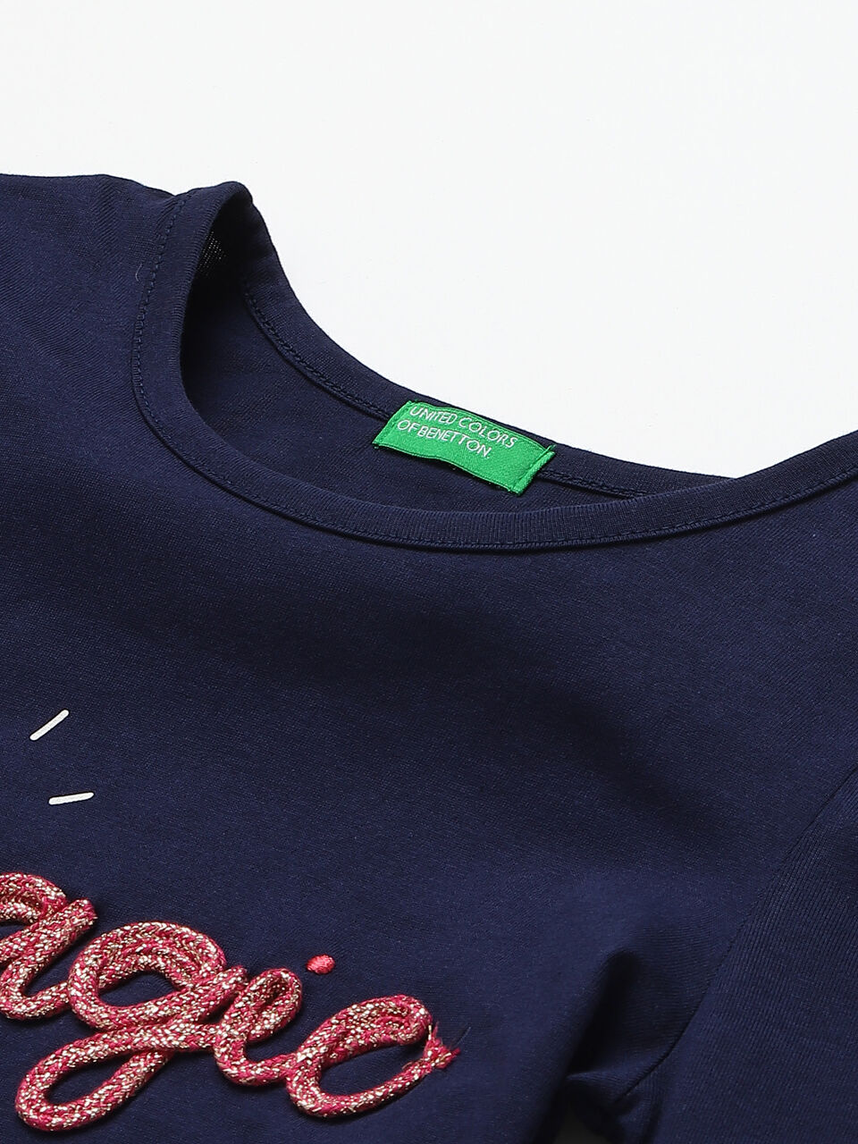 Lurex Cord Message T-Shirt Long image number null