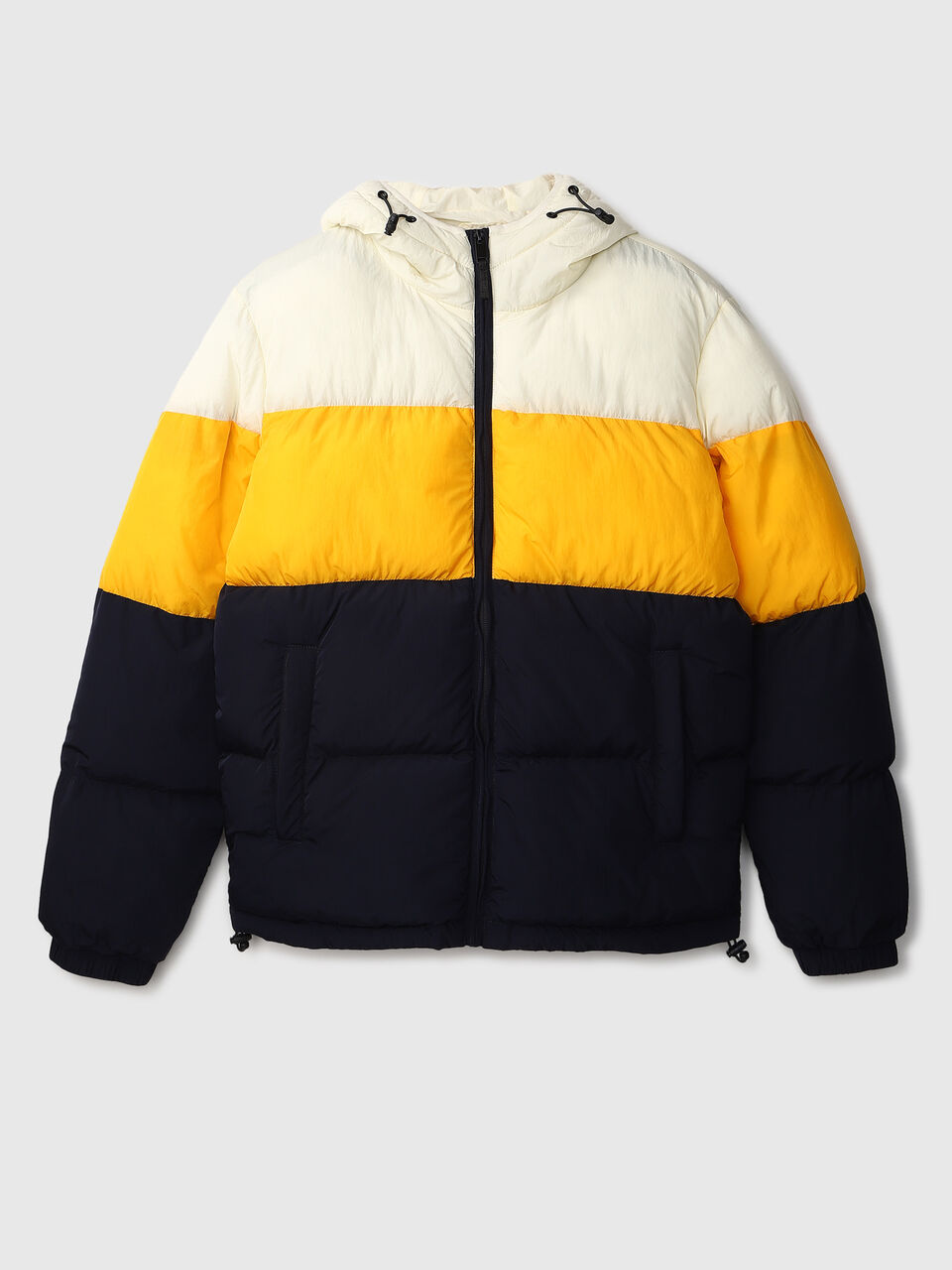 COLOR BLOCK HEAVY PUFFER JACKET image number null