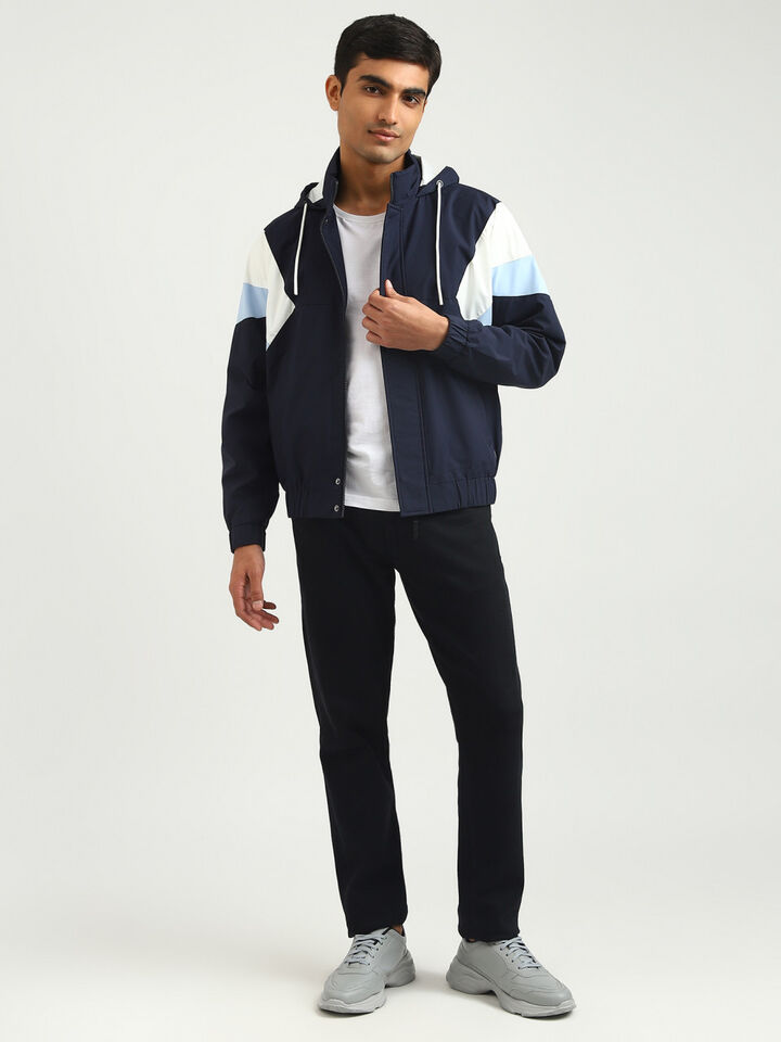 RAGLAN SLEEVE COLOR BLOCK JACKET