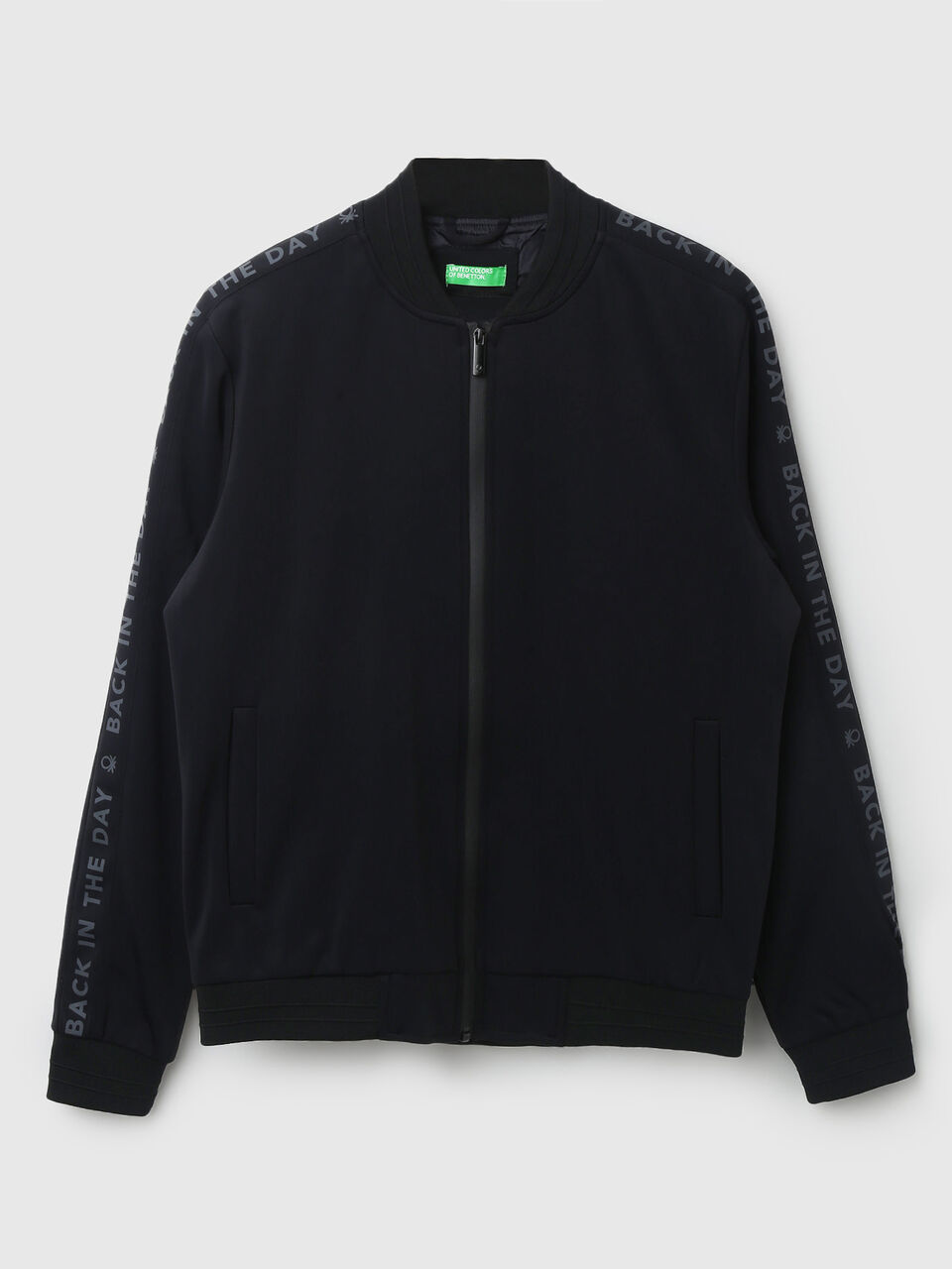 SLEEVE PRINT NEOPRENE KNIT JACKET image number null