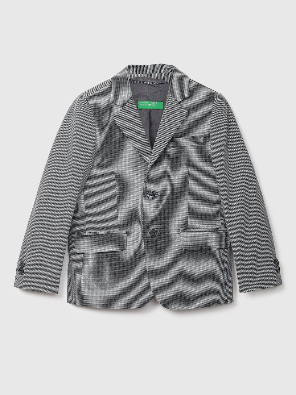 Knit Houndstood Pattern Jacket image number null