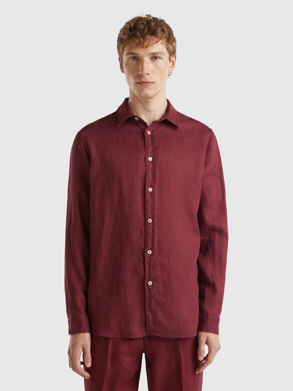 Shirt in pure linen Men