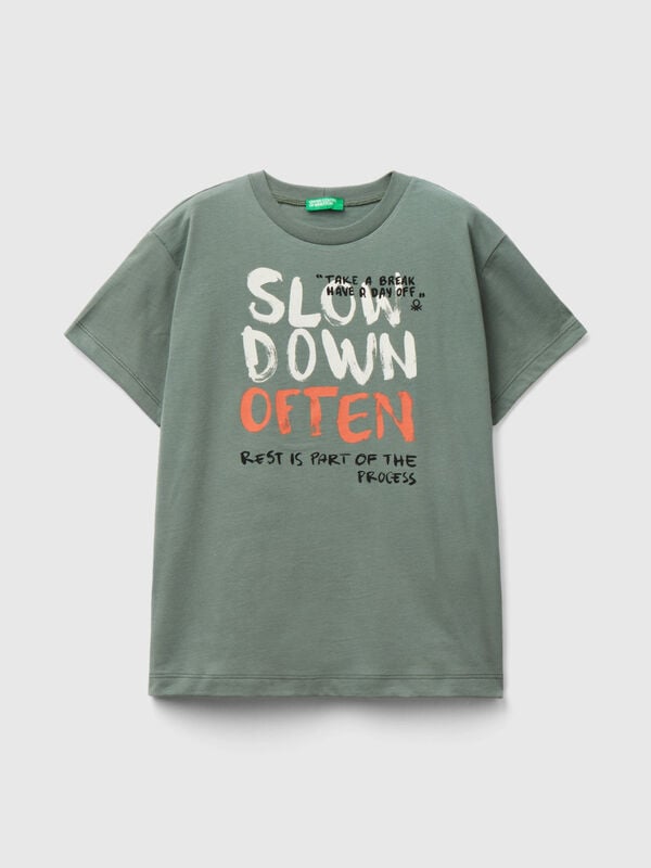 T-shirt in organic cotton with print Junior Boy