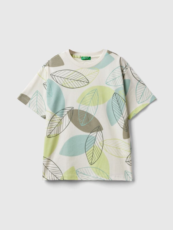 Μπλούζα με τύπωμα με φύλλα Αγόρι