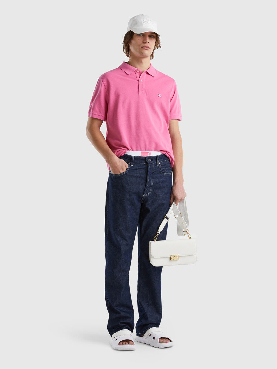 Pink regular fit polo