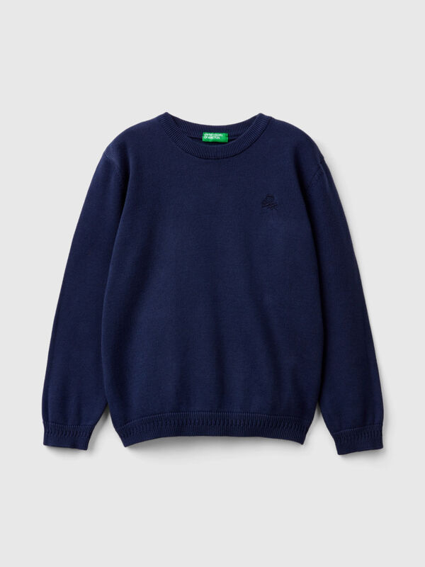 Sweater in pure cotton with logo Junior Boy