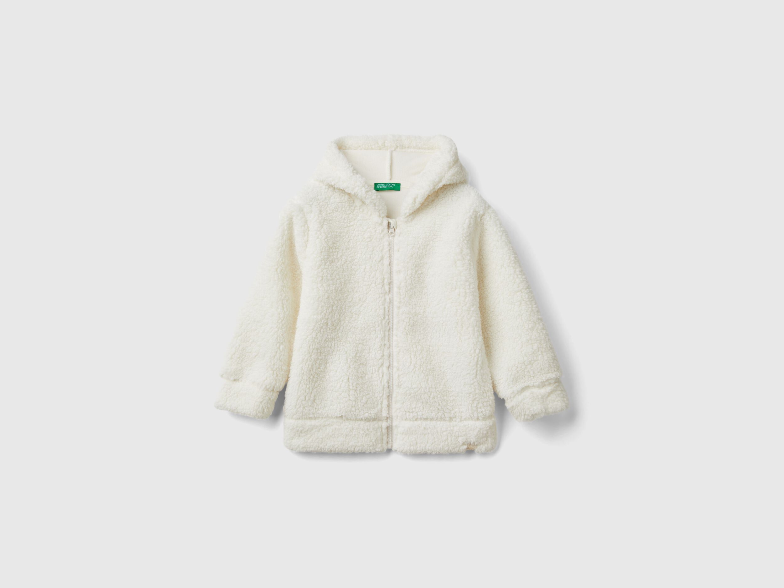 White teddy bear jacket with hood cheap