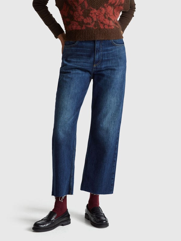 Τζιν κροπντ daddy fit Γυναικεία