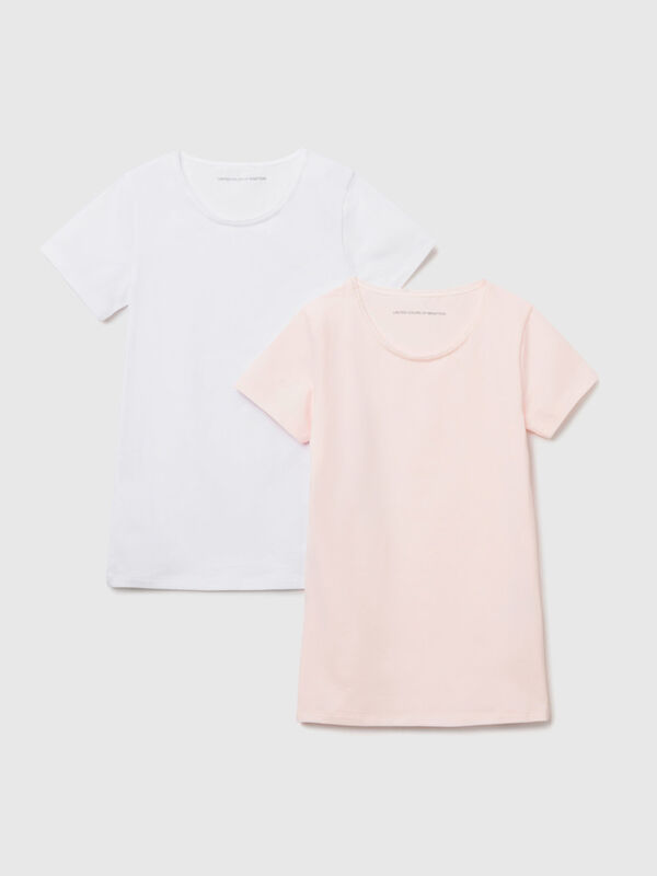 Δύο t-shirts από βαμβακερό στρετς Κορίτσι