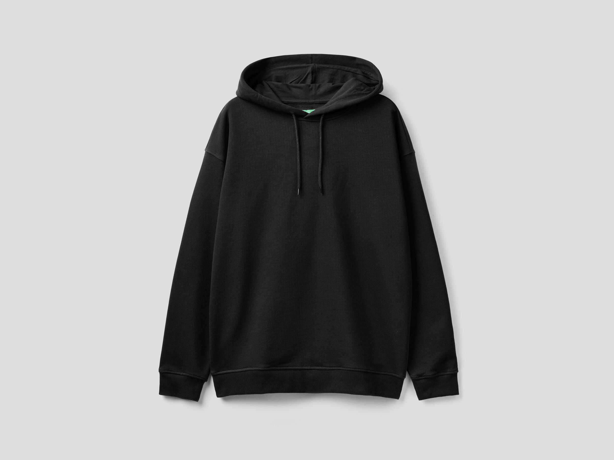 Black cotton hoodie sales