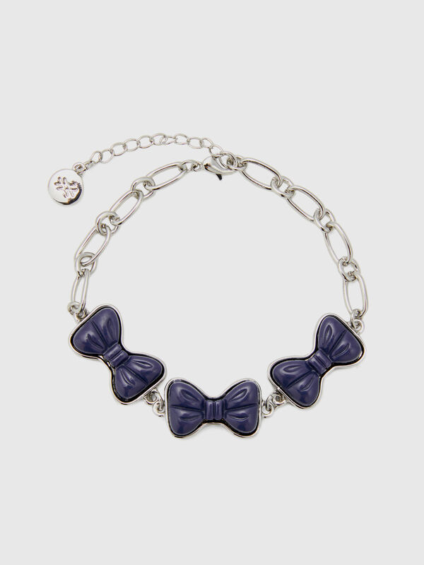Bracelet with blue bows Women