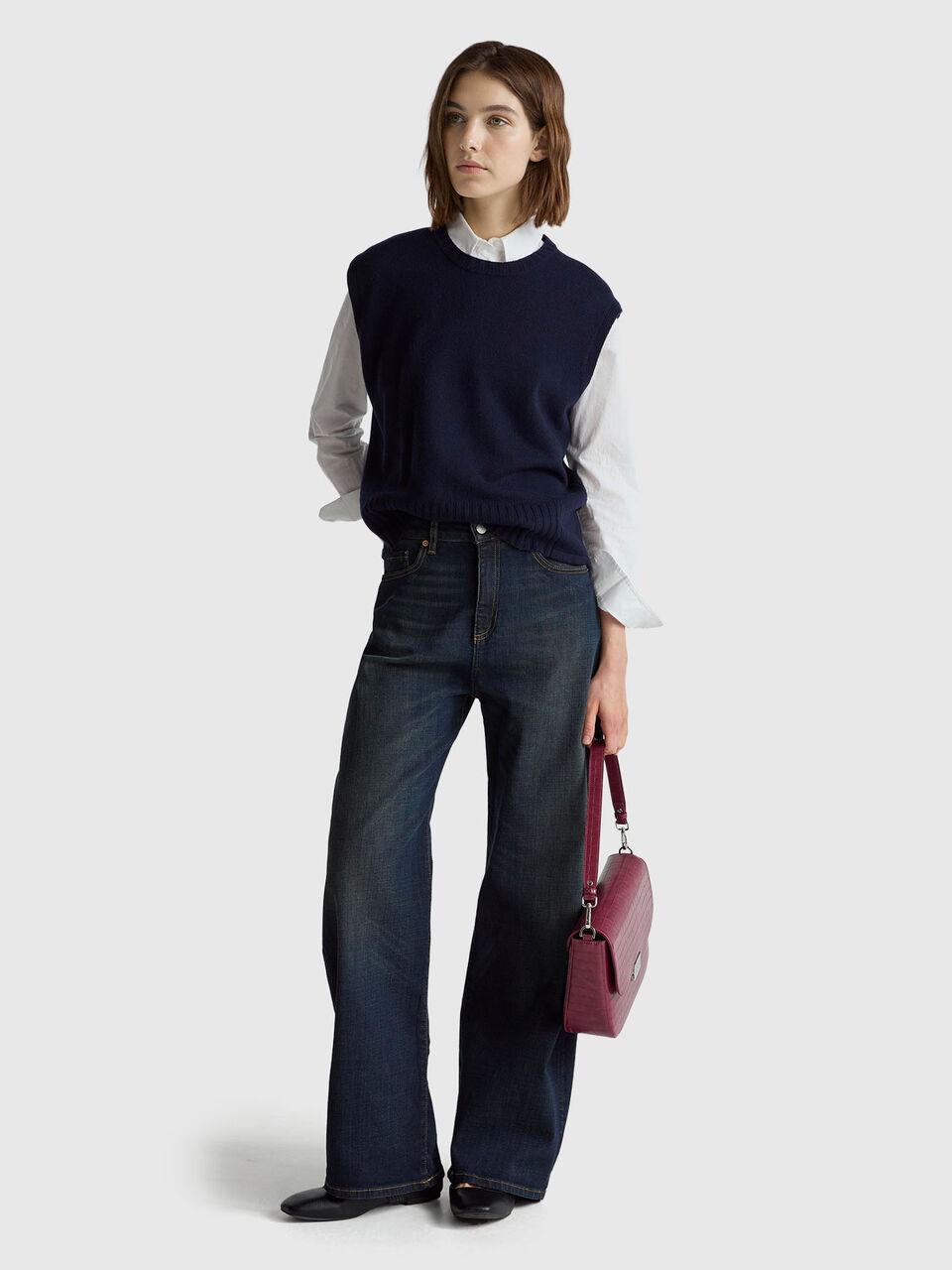 SLEEVELESS SWEATER Women image number null