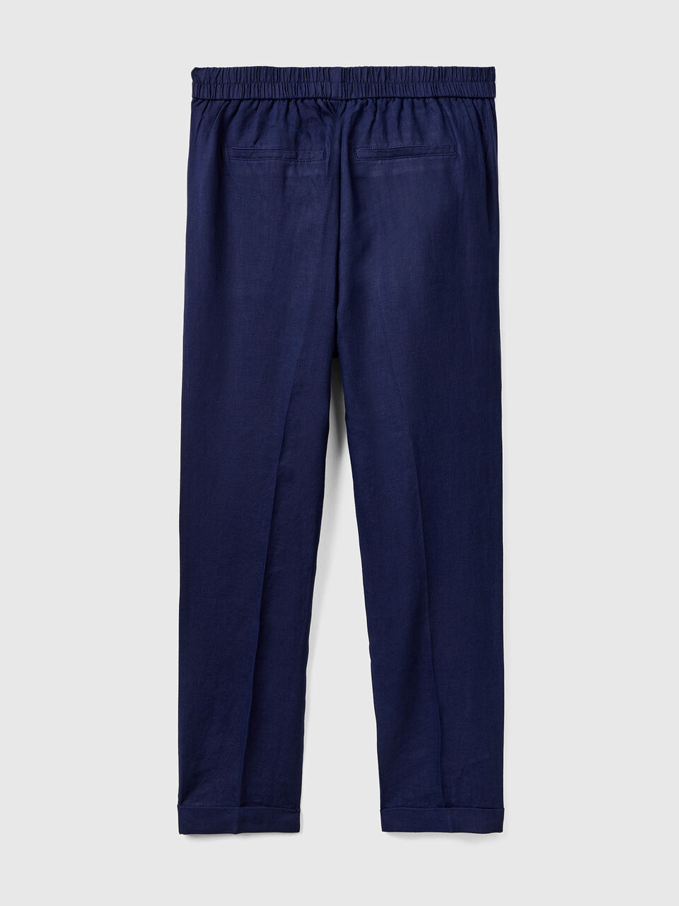 COLLUSION linen low rise beach pants in blue