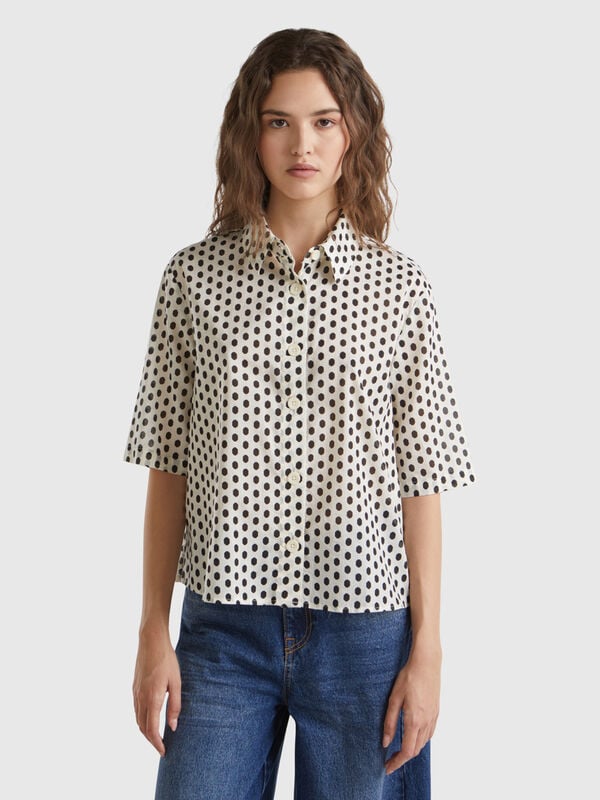 Short sleeve patterned shirt Women