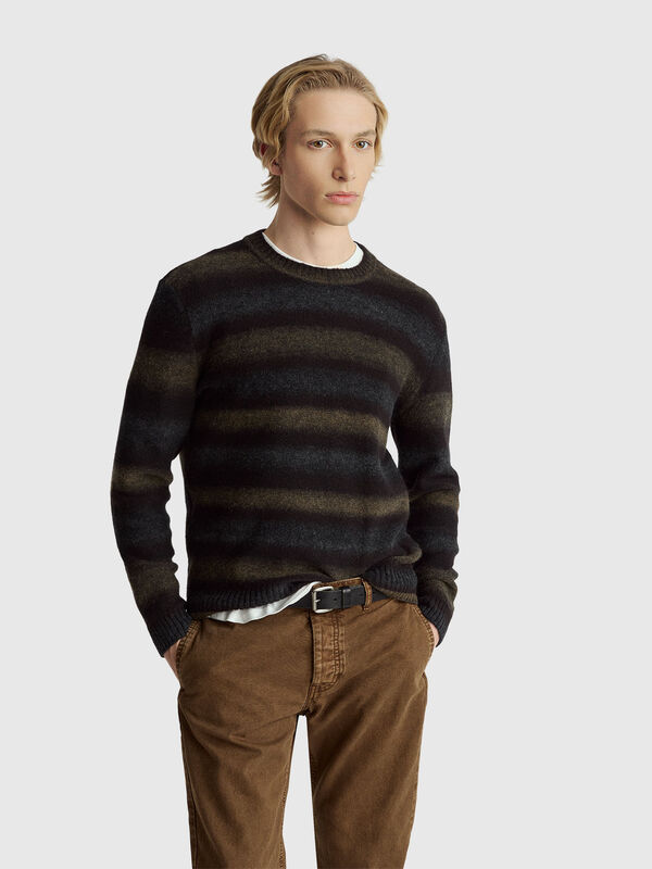 Sweater in alpaca and wool blend Men