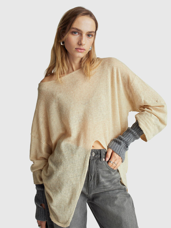 BOAT-NECK SWEAT.L/S Women