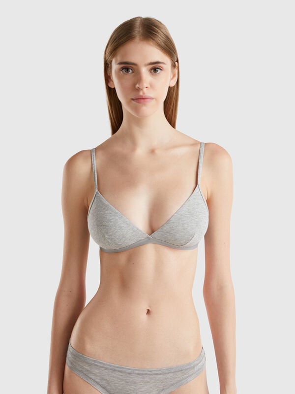 Triangle bra in stretch organic cotton Women