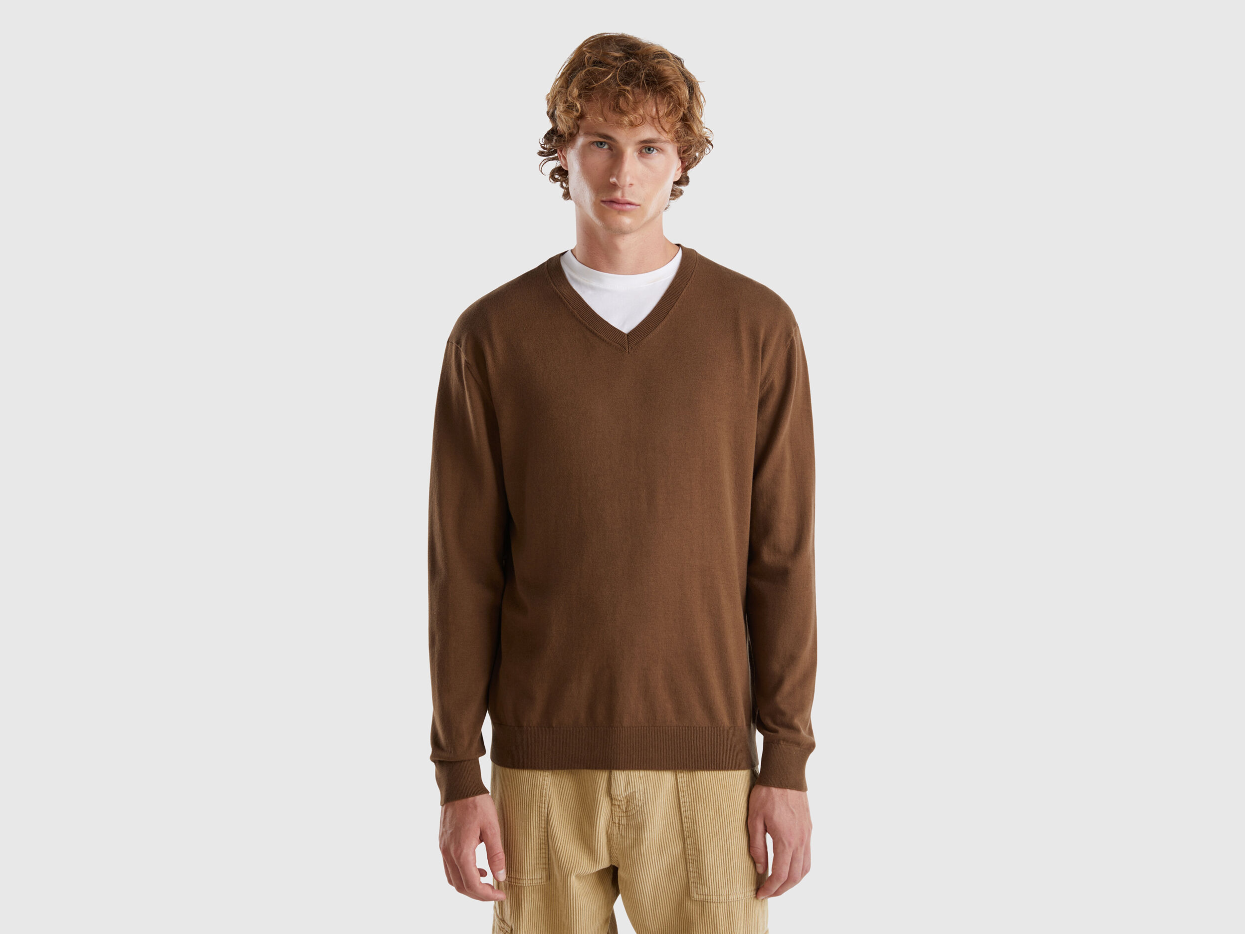 Men s V Neck Sweaters New Collection 2024 Benetton
