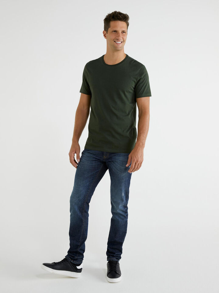 Τζιν straight leg από βαμβακερό stretch Ανδρικά