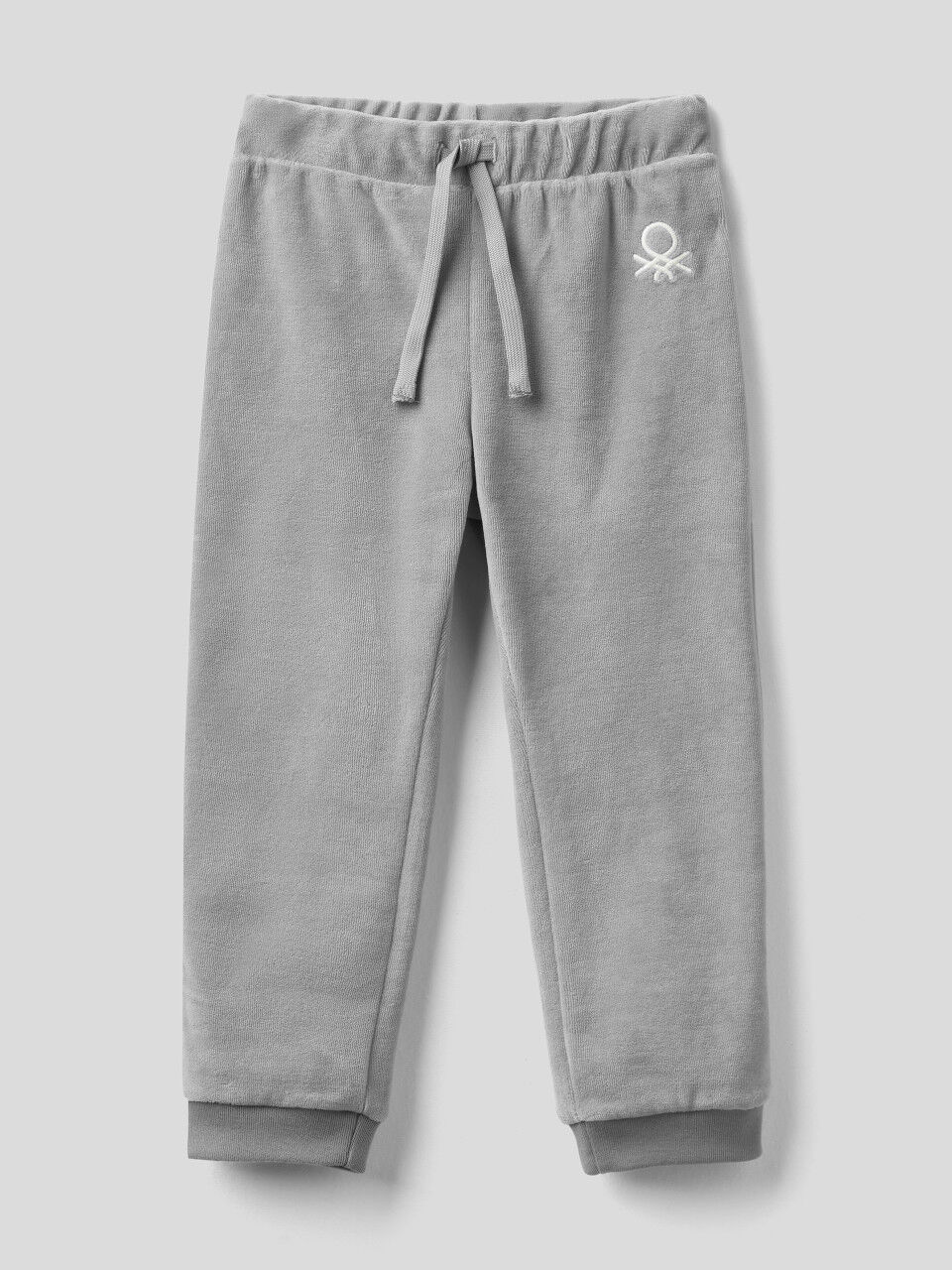 Chenille trousers with logo