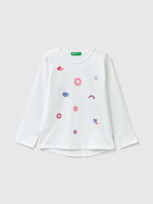 Μπλούζα από οργανικό βαμβακερό με τύπωμα Κορίτσι