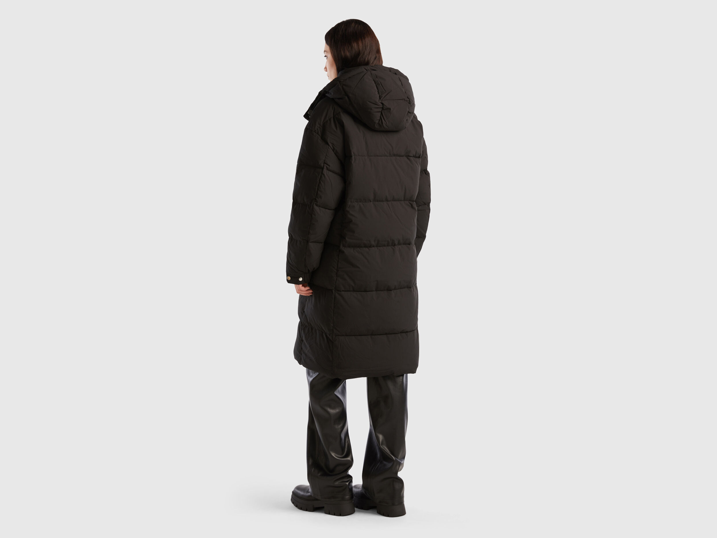 Long padded 2025 jacket with hood