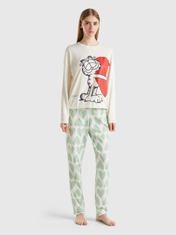 Trousers with heart print Women