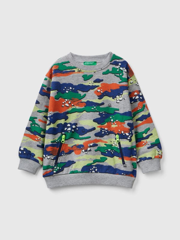 Camouflage print sweatshirt Junior Boy