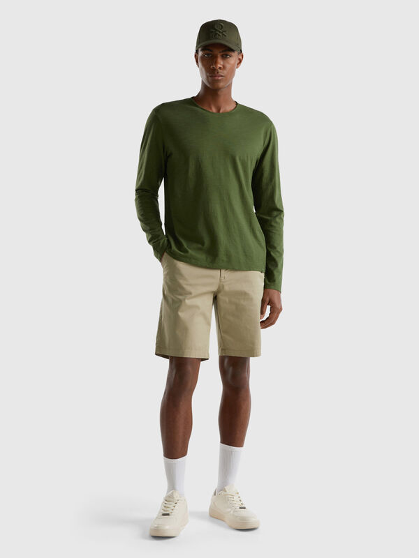 Chino bermudas in stretch cotton Men