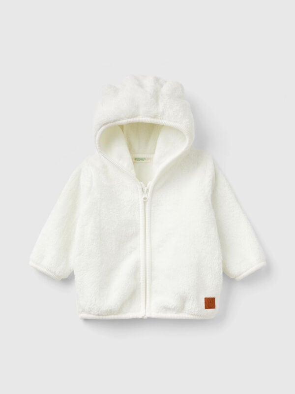 Faux fur sweatshirt with zip New Born (0-18 months)