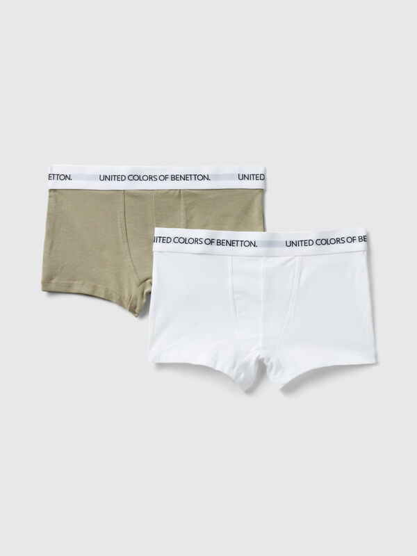 Two boxers with logoed elastic Junior Boy