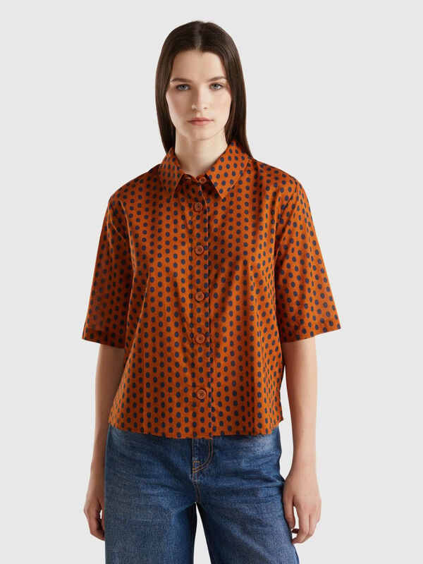 Short sleeve patterned shirt Women