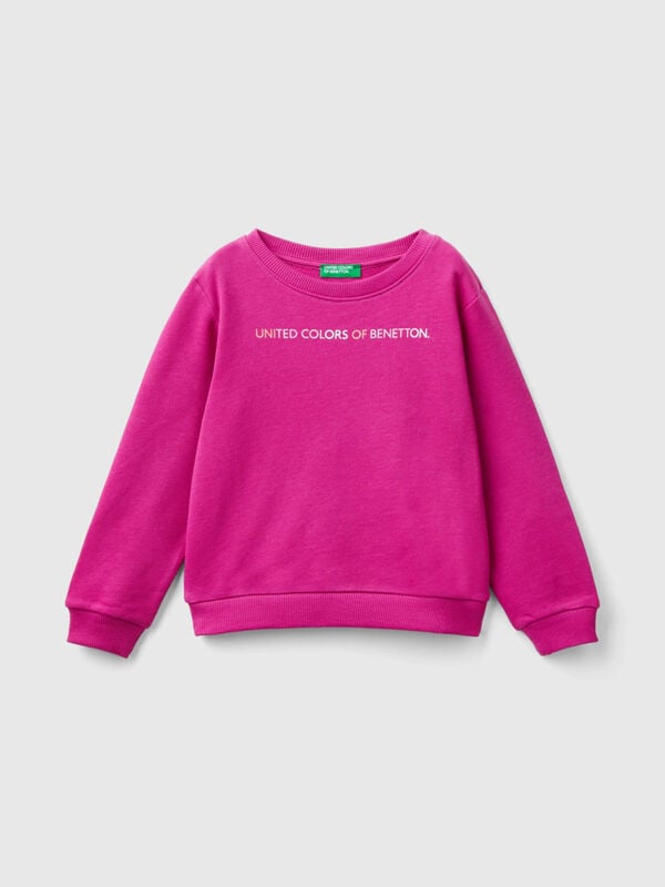 100% organic cotton sweatshirt with logo Junior Girl