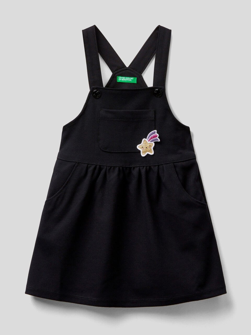 Dungaree skirt with star patch