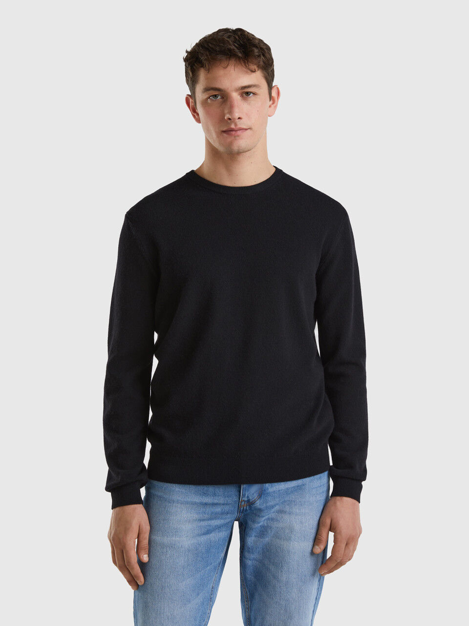 Mens black crew neck jumper shop