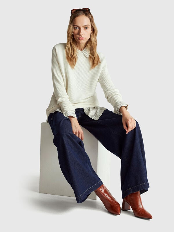 Boat neck sweater Women