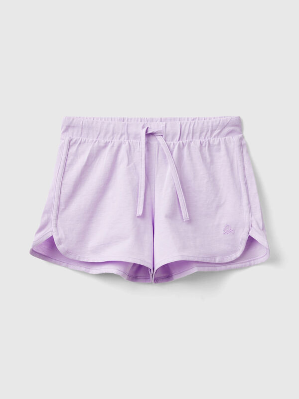 Runner style shorts in organic cotton Junior Girl