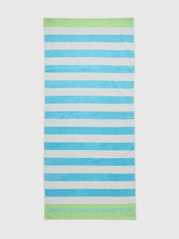 Πετσέτα θαλάσσης με γαλάζια και λευκά ριγέ Αγόρι