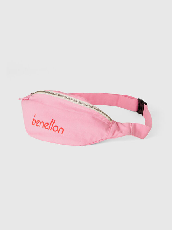 Τσάντα μέσης ροζ από αγνό βαμβακερό