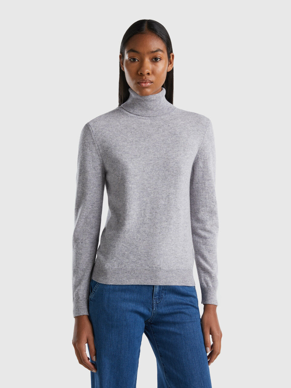 Pull col roulé femme store benetton