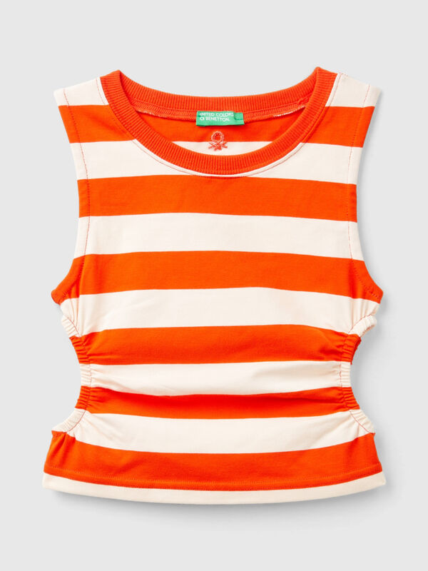 Striped top with porthole Junior Girl
