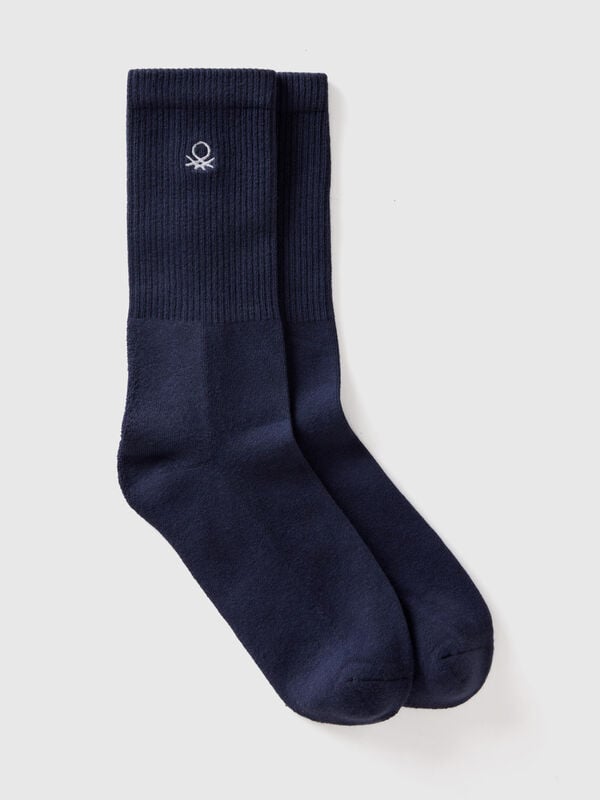 Sporty socks in organic cotton blend