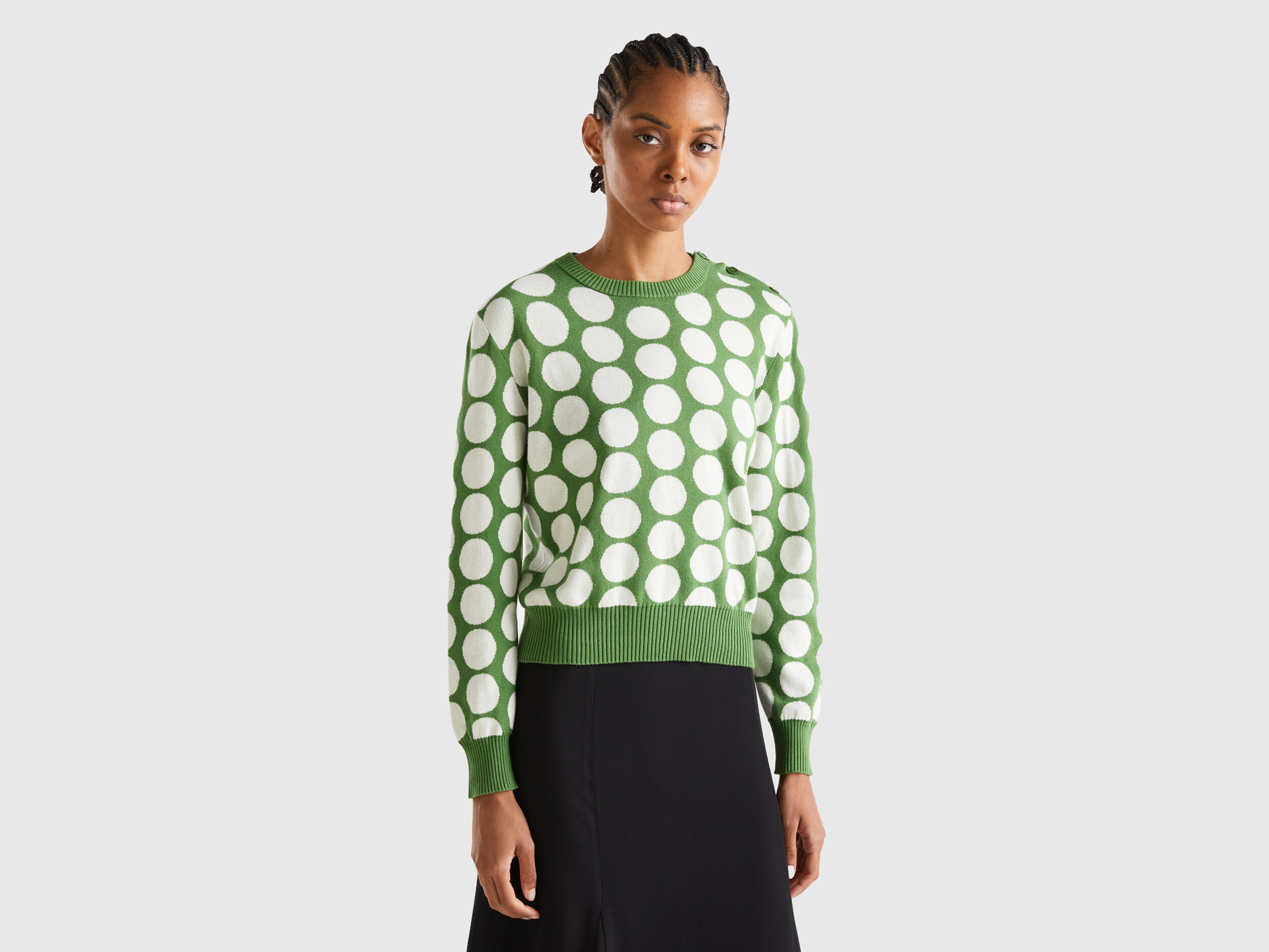 Polka dot top sweater women's
