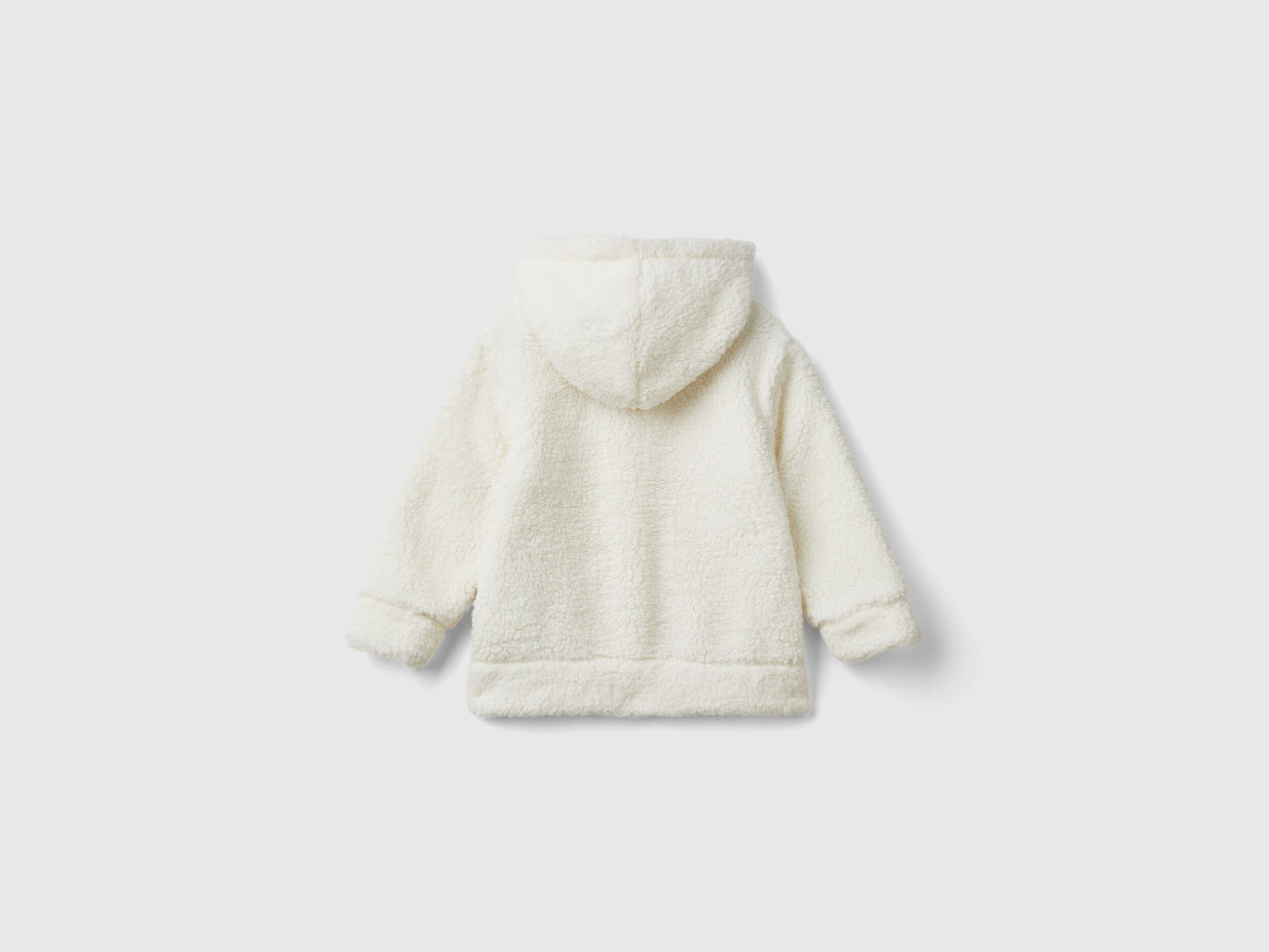 White teddy bear jacket with hood outlet